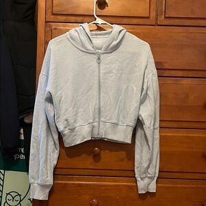 Hollister Sky Blue Cropped Hoodie